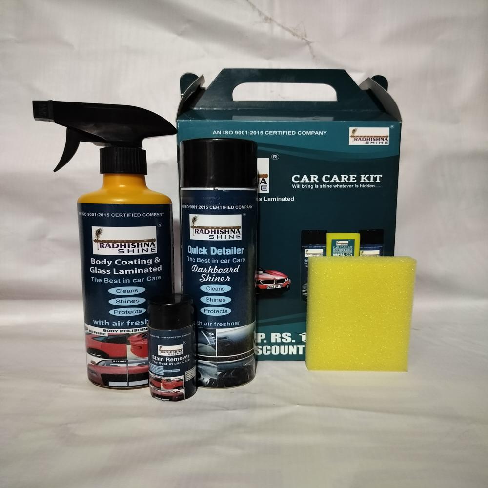 RADHISHNA SHINE CAR CARE KIT (TRIGGER SMALL)