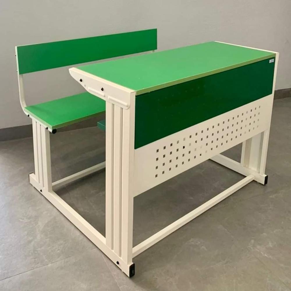 2 Seater Classroom Desk Bench - Color: Black