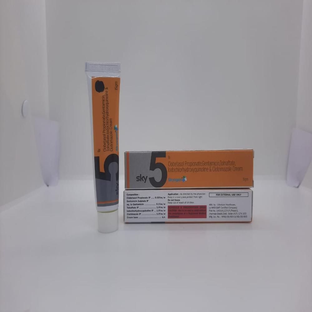 CLOBETASOL PROPIONATE 0.05%W/W GENTAMICIN, 0.1%W/W TOLNAFTATE 1.0%W/W CLOTRIMAZOLE 1.0%W/W IODOCHLORHYDROXYQUINOLINE 1.0%W/W