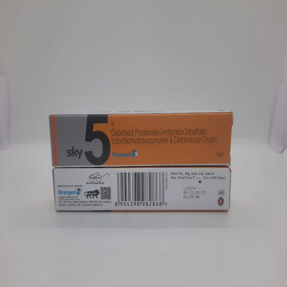 CLOBETASOL PROPIONATE 0.05%W/W GENTAMICIN, 0.1%W/W TOLNAFTATE 1.0%W/W CLOTRIMAZOLE 1.0%W/W IODOCHLORHYDROXYQUINOLINE 1.0%W/W