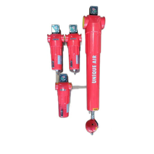 Compressed Air Filter - Stainless Steel, Red | Hepa Filtration Grade, Easy Installation, 1-year Warranty, Industrial Use, 100-150â°f Temperature