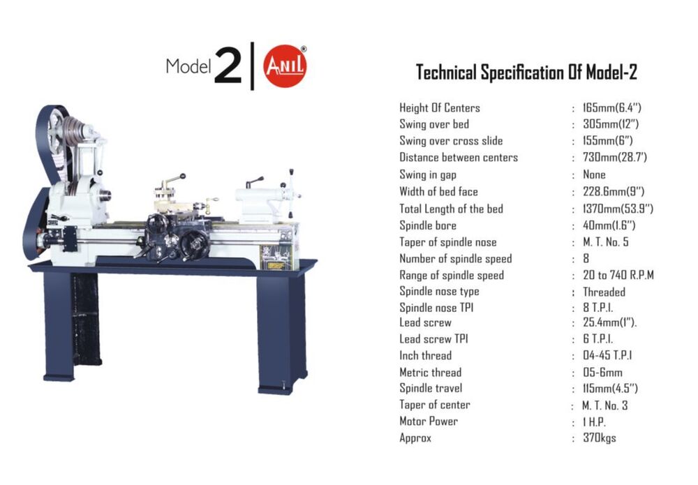 Model 2 Lathe Machine - Automatic Grade: Automatic
