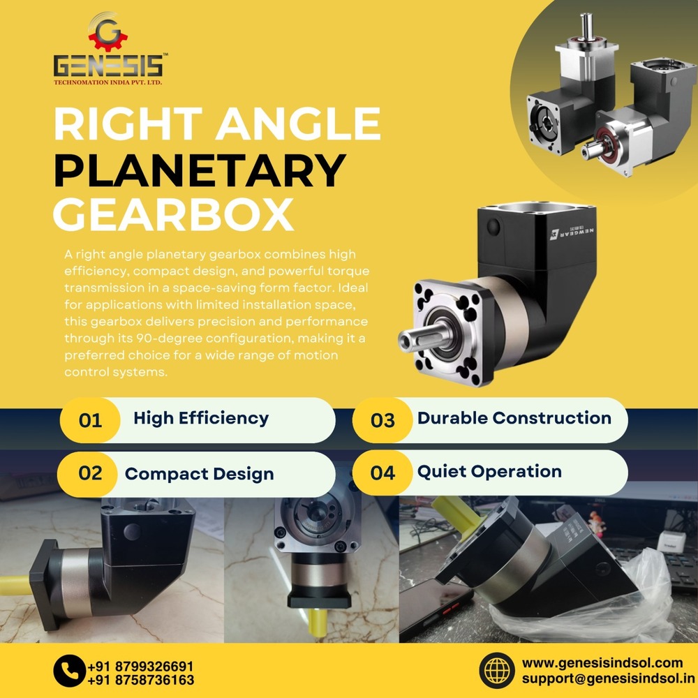 Right-Angle Gearbox - Color: Black And Silver