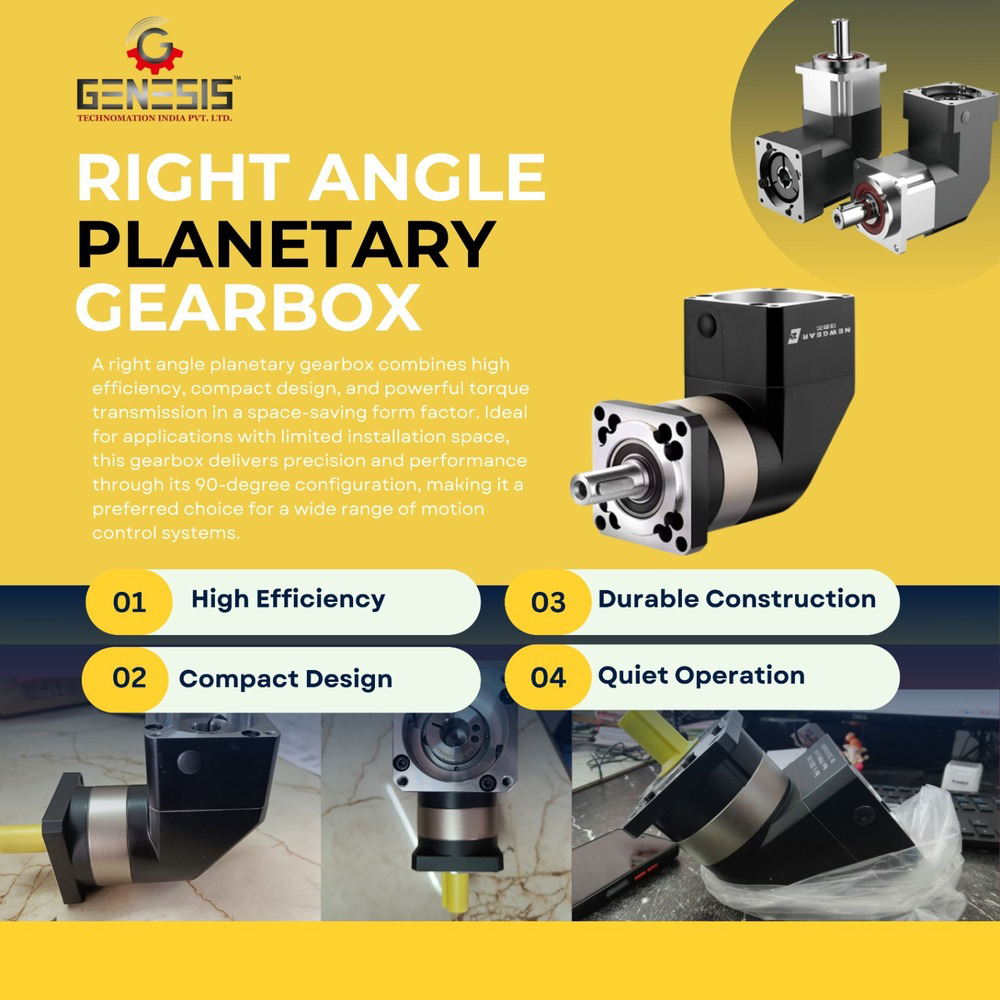 Right-Angle Gearbox - Color: Black And Silver