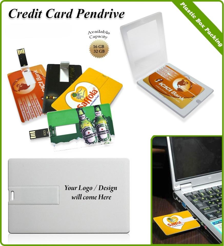 Credit Card Pendrive - Display Color: Black & White