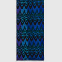 Blue Printed Fine Wool Jacquard Stole