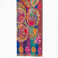 Printed Fine Wool Embroidery Scarve