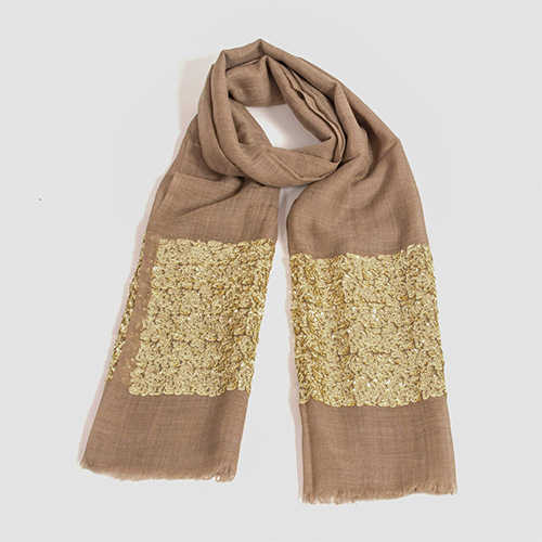 Silk Wool Sequin Scarve