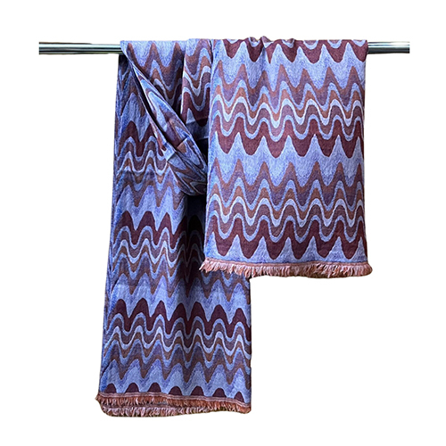 Fine Wool Jacquard Stole - Feature: Dryclean