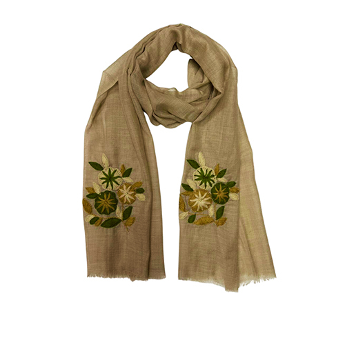 70x180 CM Silk Wool Hand Embroidery Scarve