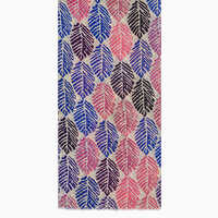 Purple Blue Fine Wool Print Scarve