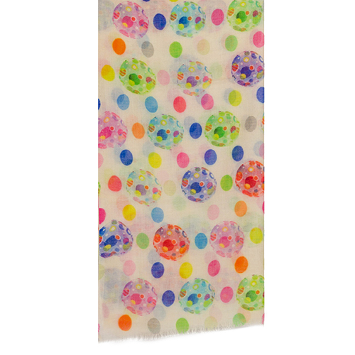 Multi Fine Wool Print Scarve - Feature: Dryclean