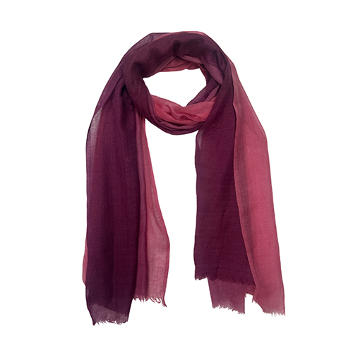 Pink-Purple Fine Wool Ombre Stole
