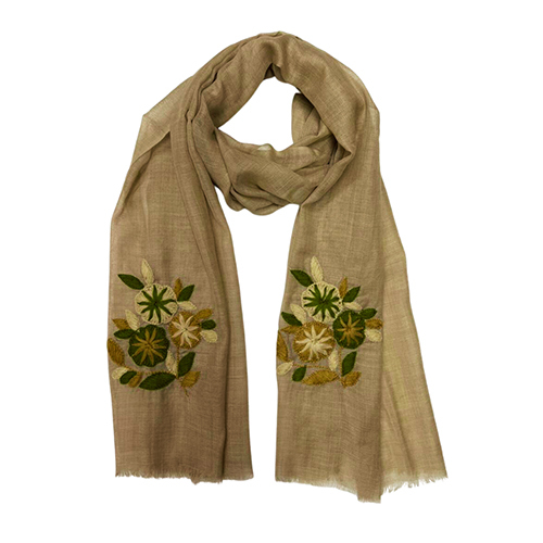 Toosh Silk Wool Hand Embroidery Stole
