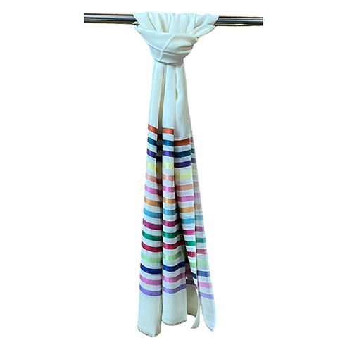 Silk Wool Stripes Stole