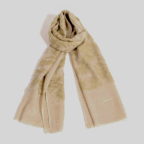 Beige Pashmina Embroidery Scarve