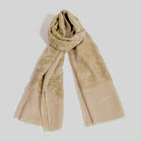 Beige Pashmina Embroidery Scarve - Feature: Dryclean