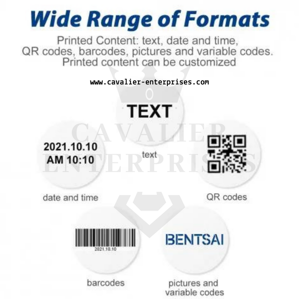 Bentsai B2 Bt-hh6105b2 Portable Barcode Label Handheld Inkjet Printer - Dimensions: 138*54*217mm / 0.45*0.18*0.7 Inch Millimeter (Mm)