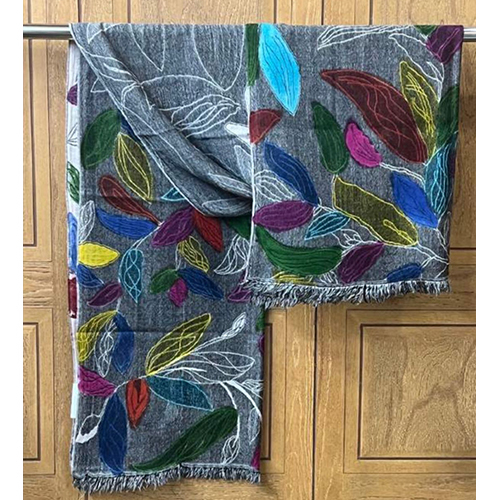 Wool Jamawar With Hand Paint Scave
