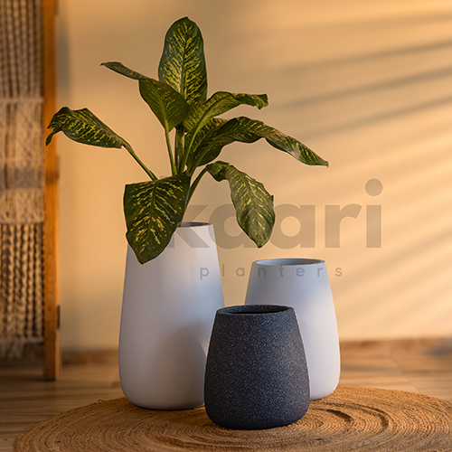 Pear Frp Planter - Color: Black