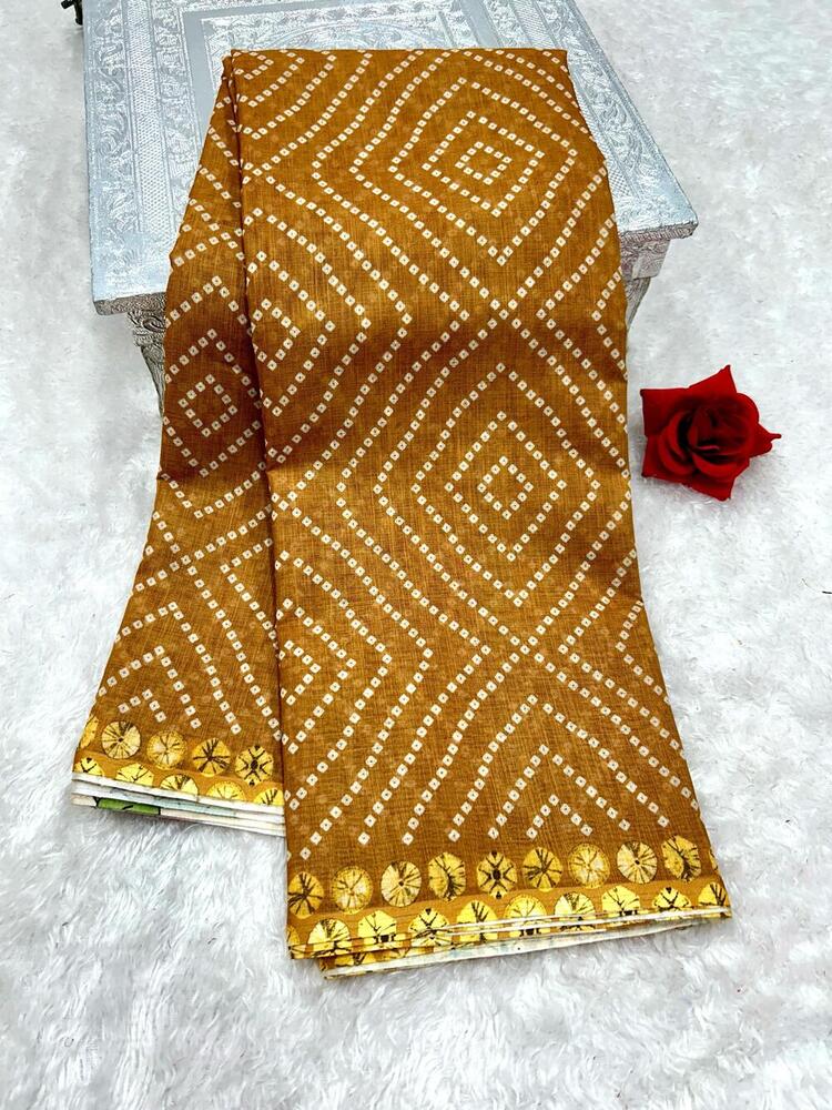 Bandhani Saree - Bust Size: 40 Inch (In)