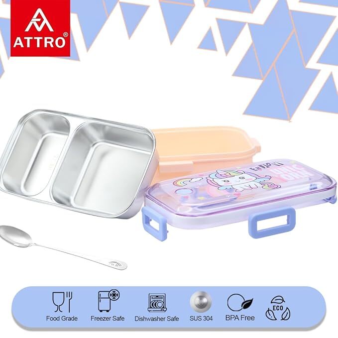 Lunch Deluxe 2 Lunch Box with Inner Stainless Steel