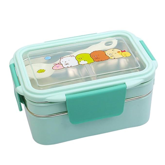 Stainless Steel Kids Picnic Food Storage Separated Portable