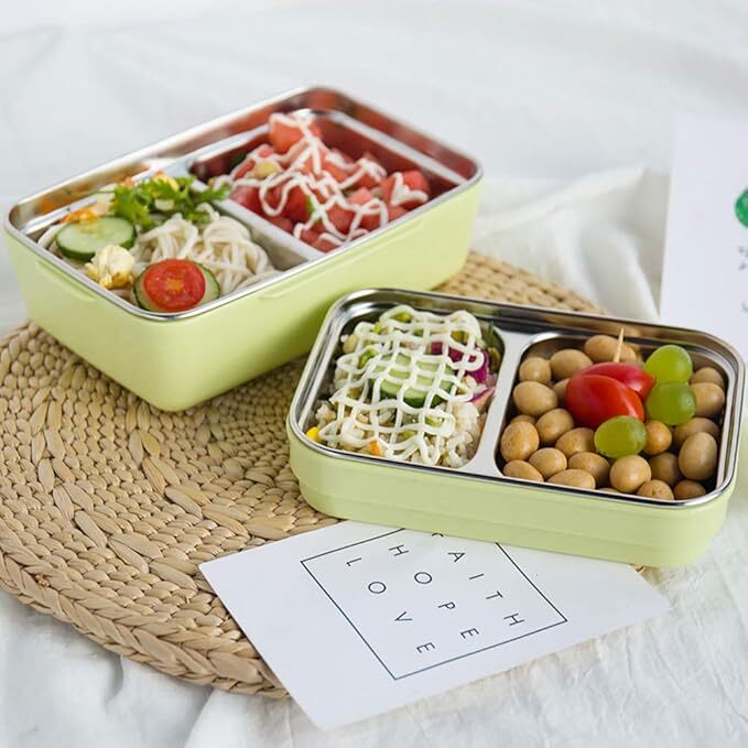Stainless Steel Kids Picnic Food Storage Separated Portable