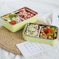Stainless Steel Kids Picnic Food Storage Separated Portable