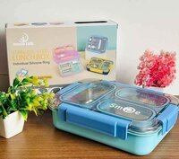 Ornateglow Lunch Box for School Kids  Compartment Lunch Box with Stainless Steel Case,
