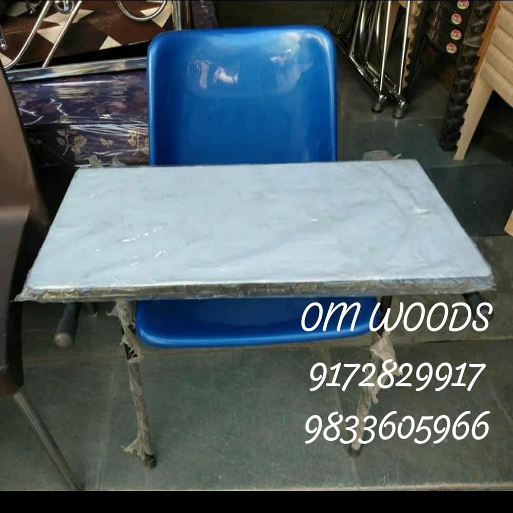 Student Chair - Metal, Standard Size, Red Color | Eco-friendly, One Piece Design, No Assembly Required, Polished Finishing, Indoor Furniture