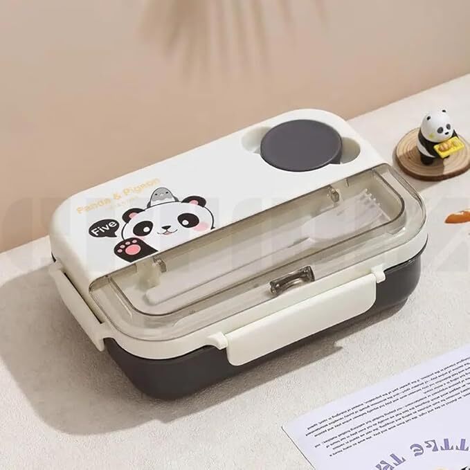 Cute Bear Cartoon Lunch Box 4 Compartment New bento Lunch Box