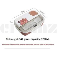 Cute Bear Cartoon Lunch Box 4 Compartment New bento Lunch Box