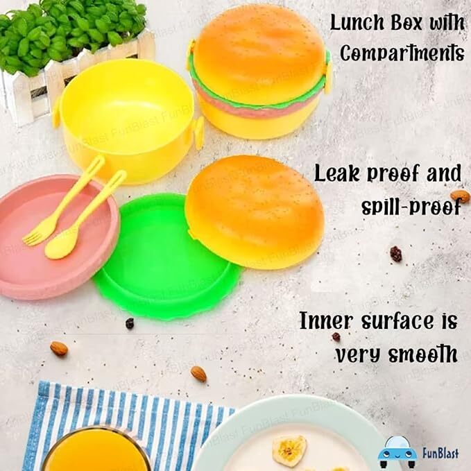 Burger Shape Lunch Box for Kids - Lunch Box for Kids,