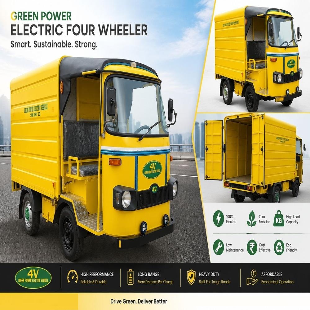 4 Wheeler Electric Campus Inside Vehicle - Battery Capacity: 120 Ah