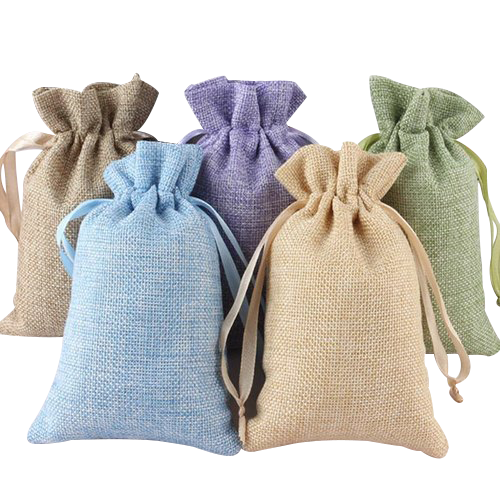 Jute Drawstring Pouch - Color: Any Colour