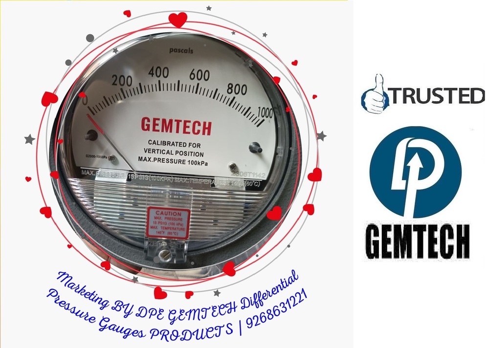 GEMTECH Differential Pressure Gauge by Gami Shree Manoshi Complex Ghansoli Mumbai