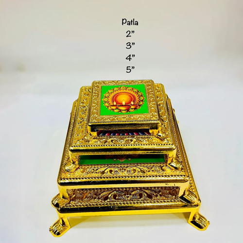 Pooja Chowki - Color: Golden