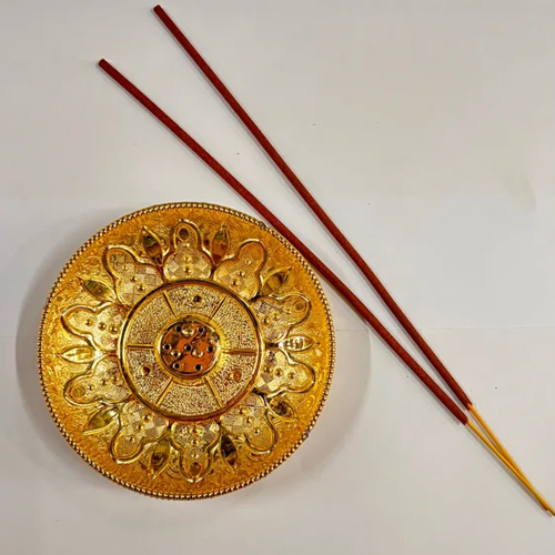 Pooja Agarbatti Stand - Color: Golden