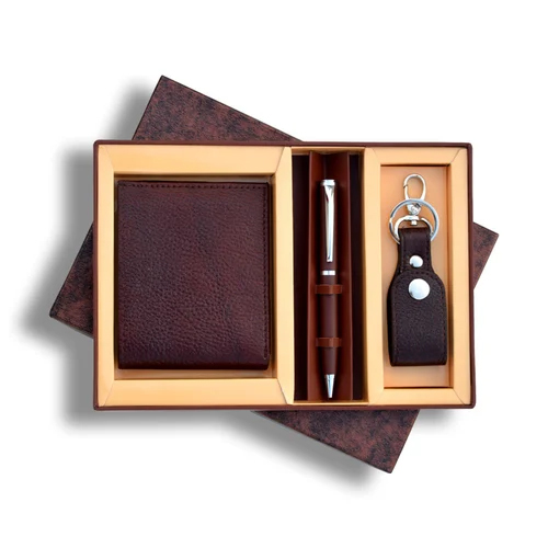3 In 1 Corporate Gift Set - Color: Brown