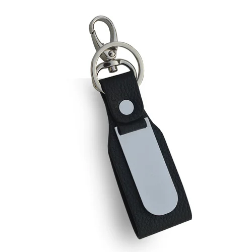 Kc Seltos Dp L Black Genuine Leather Keychain - Features: Waterproof