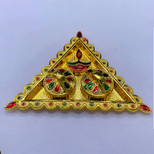 Kumkum Box - Color: Golden