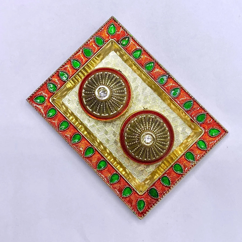 4X6 Golden Decorated Kankavati