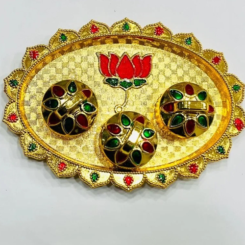 4X6 Golden Decorated Kankavati