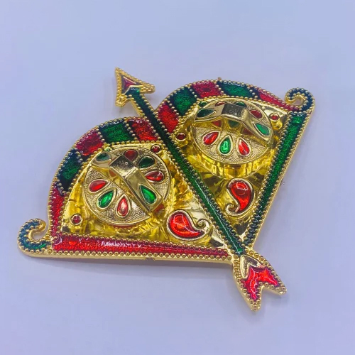 Golden Traditional Haldi Kumkum Karanda