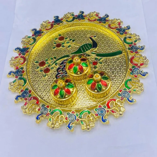 Big Kankawati Dabbi Plate - Color: Golden
