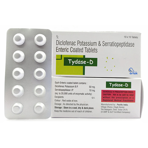 Diclofenac 50mg Plus Serratiopeptidase 10mg Tablets