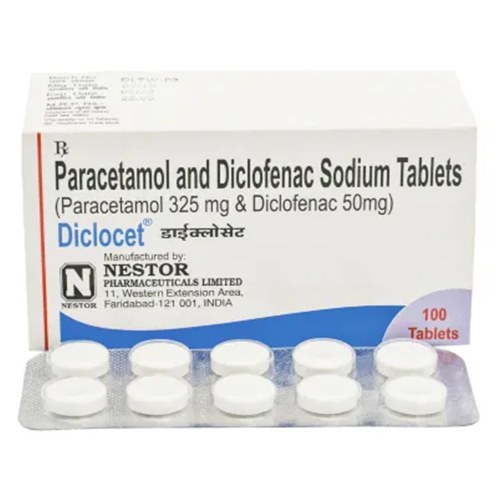 Paracetamol Plus Diclofenac 50mg Tablets