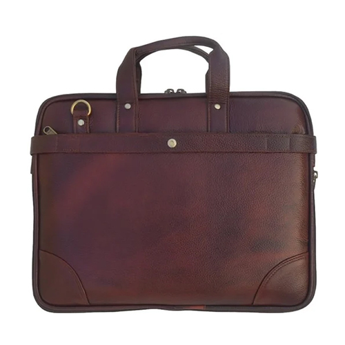 Brown Leather Laptop Bag - Design: Customized