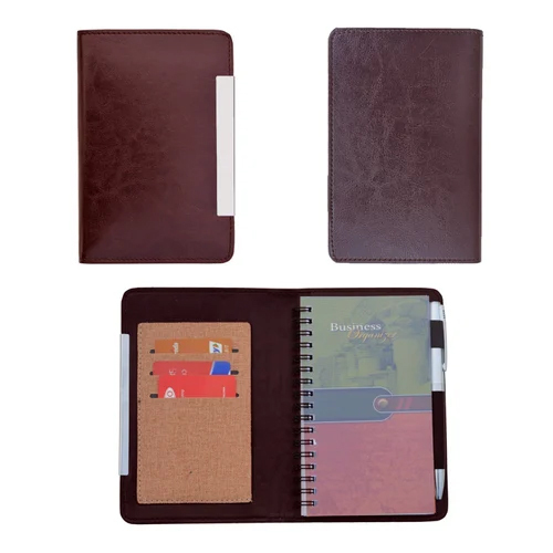 B 7 Dateless Wire-o Notebook With Pen - Binding: Glue Bound